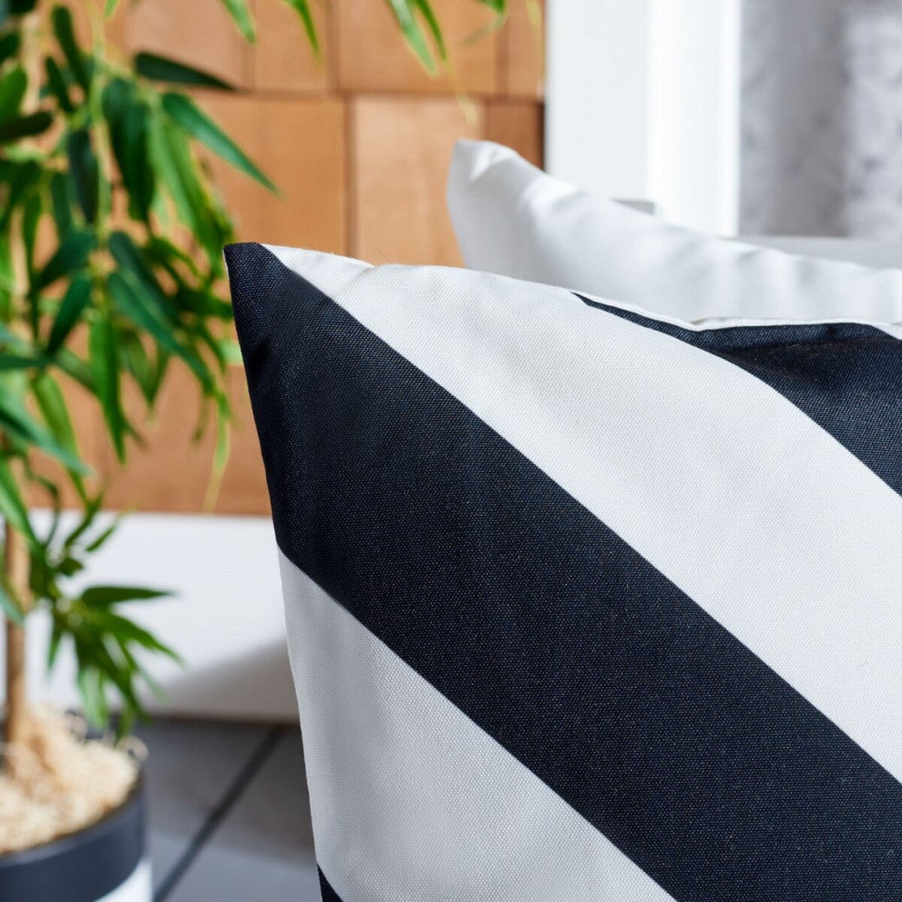 Safavieh Kadyn Outdoor Pillow Black 18" X 18"