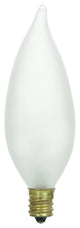 Sunlite 15 Watt Petite Chandelier, Candelabra Base, Frost, 6 Pack