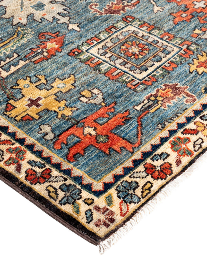 Serapi One-of-a-Kind Hand-Knotted Area Rug Light Blue, 2'8" x 9'6"