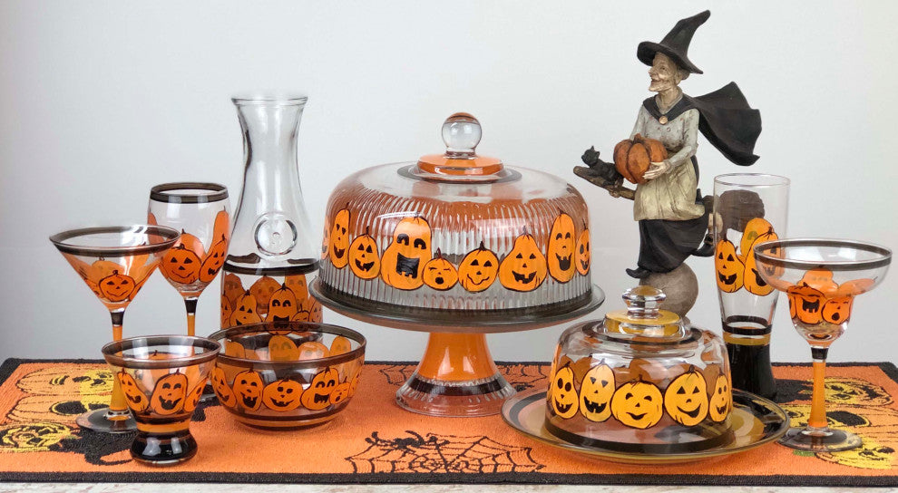Pumpkin Family Wine Glasses, Set of 2
