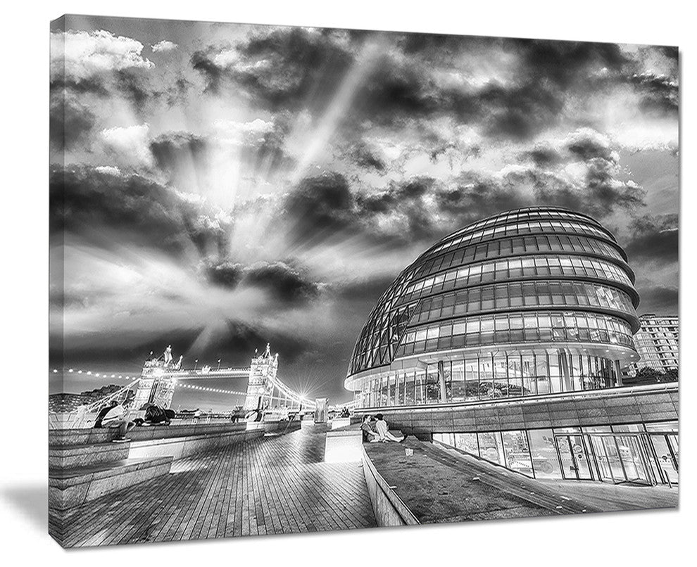 "London Night" Cityscape Around Southwark" Cityscape Wall Art, 40"x30"
