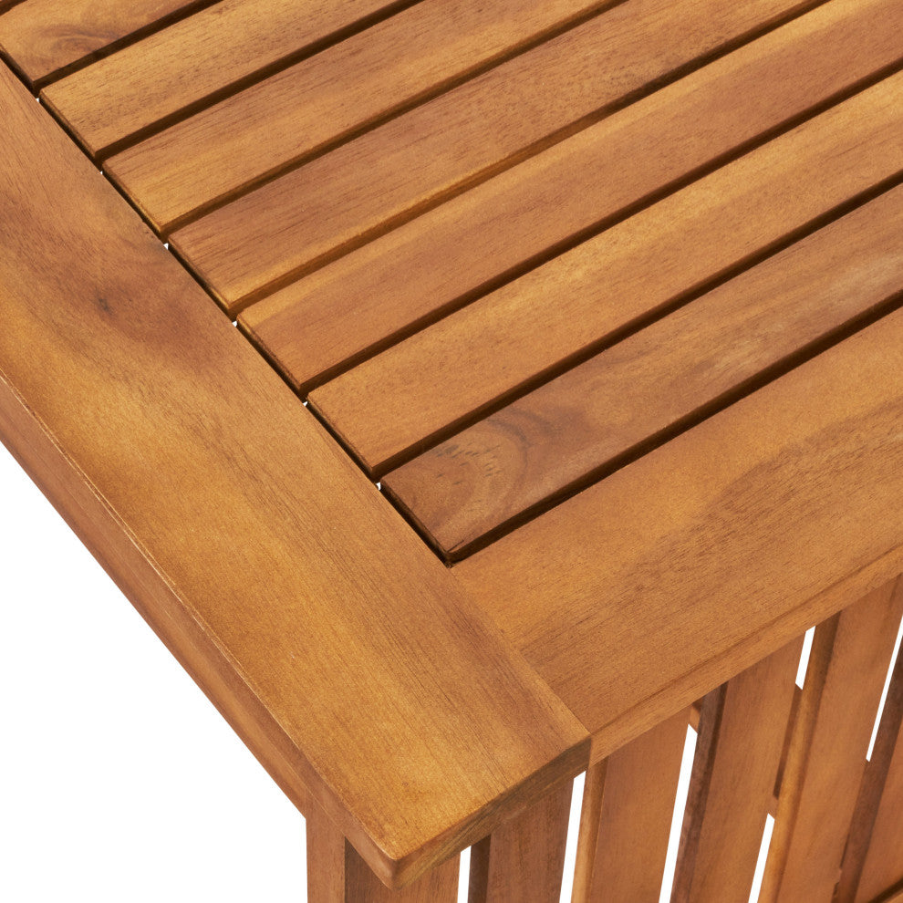 GDF Studio 8-Piece Cape Town Outdoor Acacia Wood Sofa Set, Dark Teal