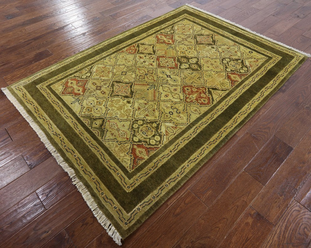Traditional Chobi Peshawar Oriental Area Rug 5'x6', P2682