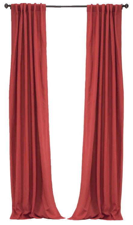 Luca Single Drapery 50"x118" Panel, Rust