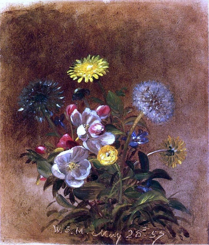 William Sidney Mount Spring Bouquet Premium Canvas Print