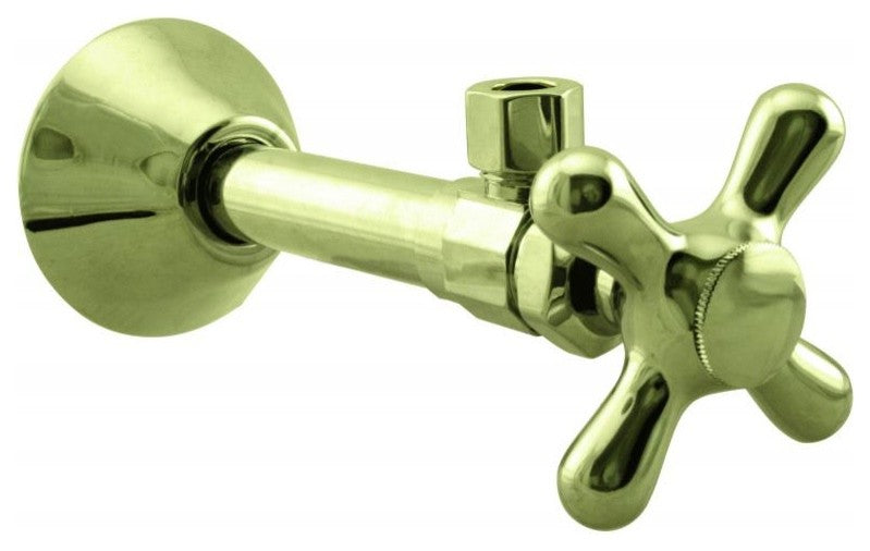 Angle Stop - 1/2" Copper Sweat X 3/8" Od Comp. In Polished Brass