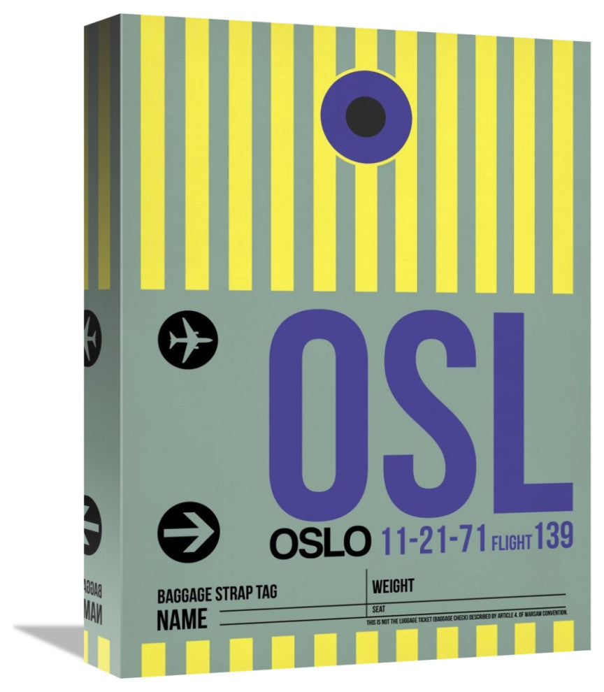 "OSL Oslo Luggage Tag 1" Fine Art Print