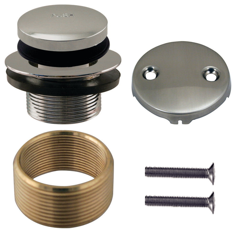 Tip Toe Universal Tub Trim With 2-Hole Faceplate, Satin Nickel