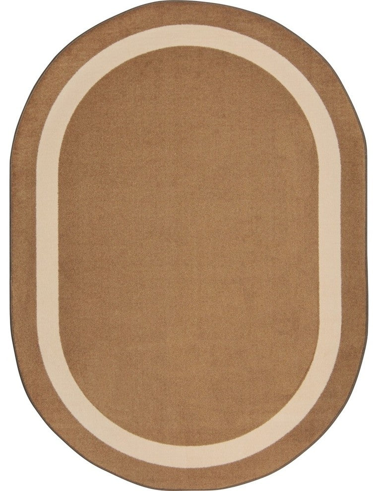 Kid Essentials Rug, Portrait, 7'8"x10'9" Oval, Mocha