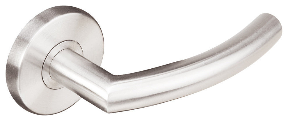 Oslo Lever, Tubular Privacy, Satin Stainless Steel, 2-3/8" Backset, Satin Stainl
