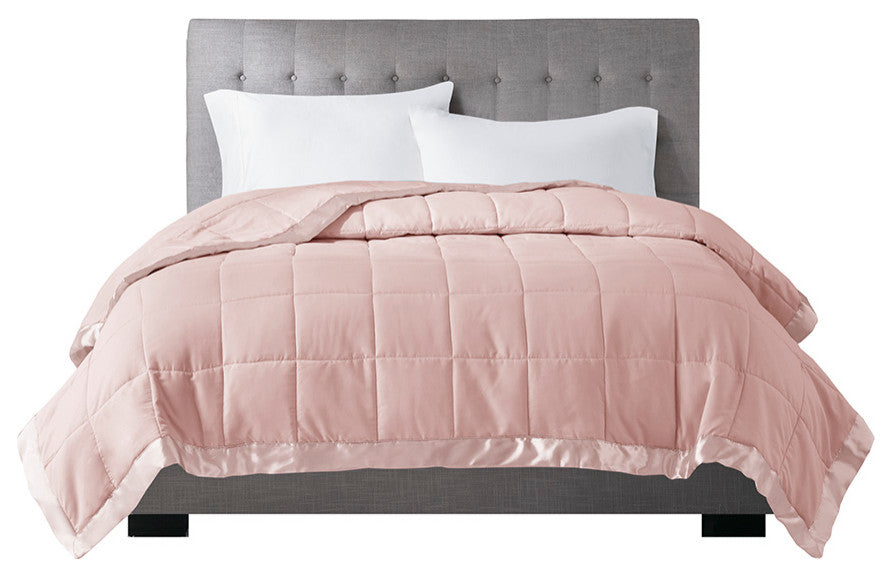 Madison Park Windom Lightweight Down Alternative Blanket With Satin Trim