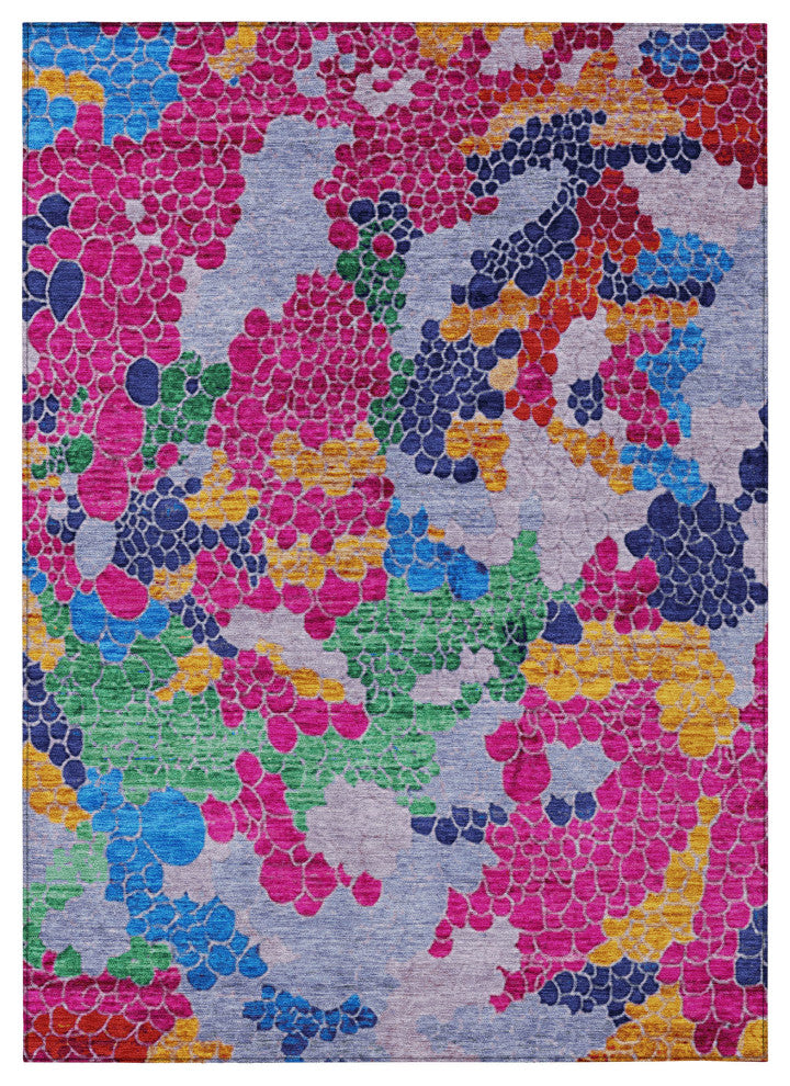 Machine Washable Indoor/Outdoor Chantille ACN1906 Blush 5' x 7'6" Rug