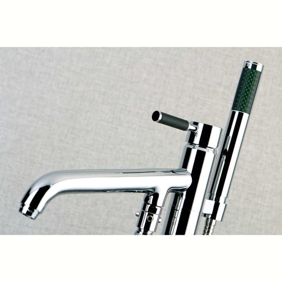 KS8131DKL Freestanding Tub Faucet With Hand Shower, Polished Chrome