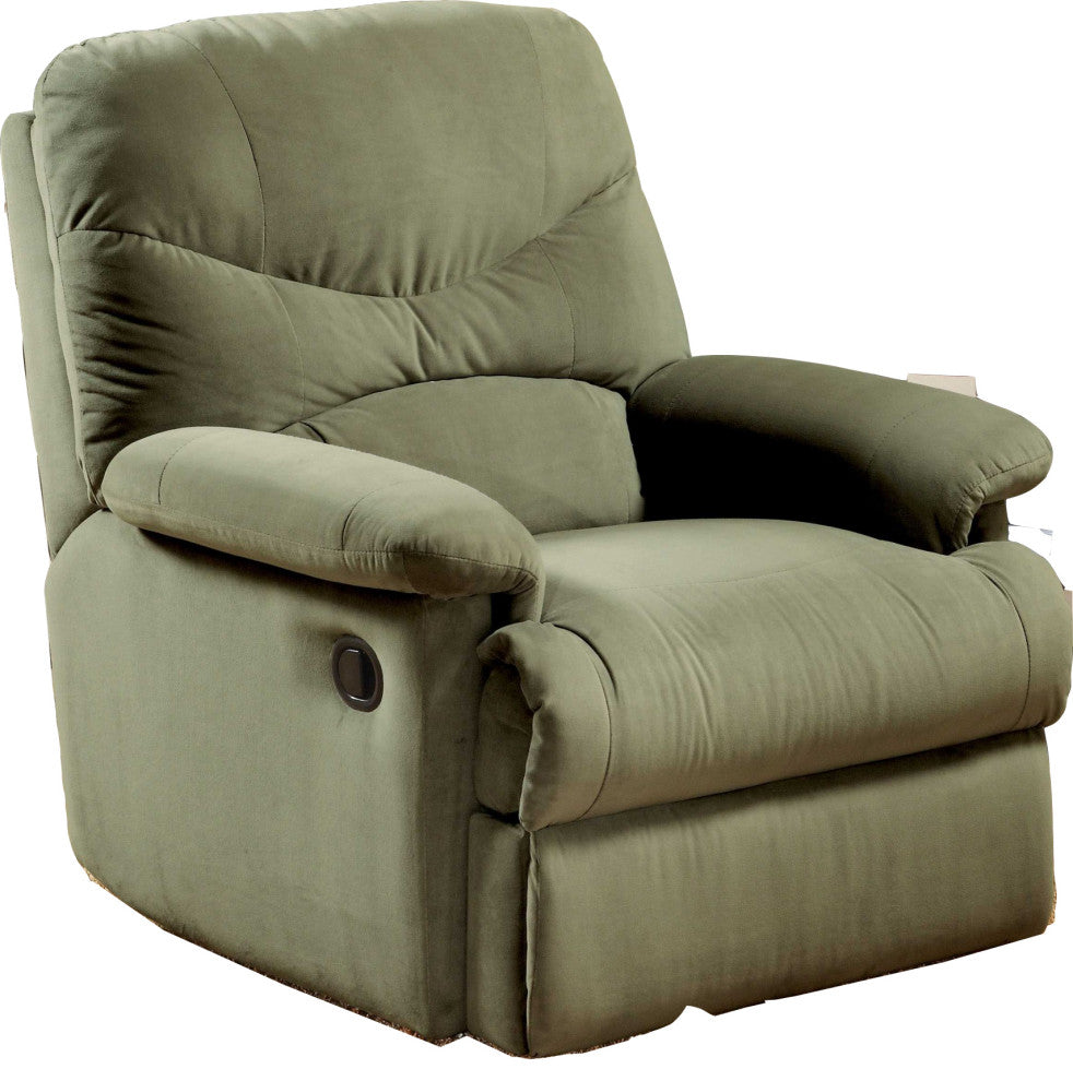 HomeRoots 35" X 35" X 40" Sage Microfiber Recliner, Motion