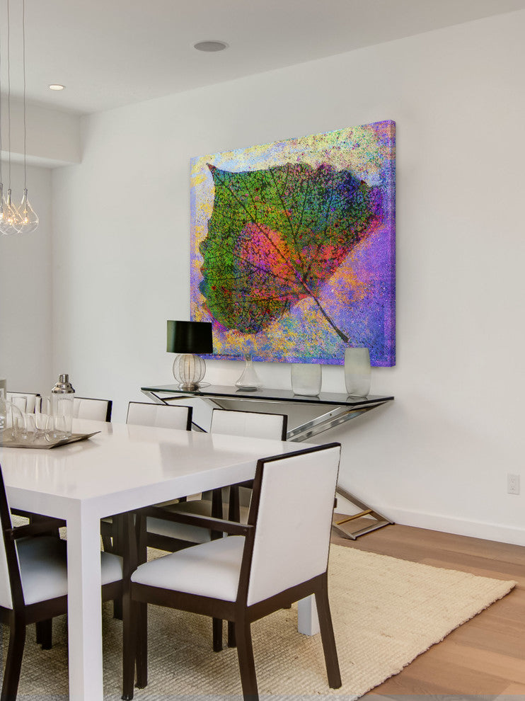"Cottonwood Leaf" Painting Print on Canvas by Chris Vest