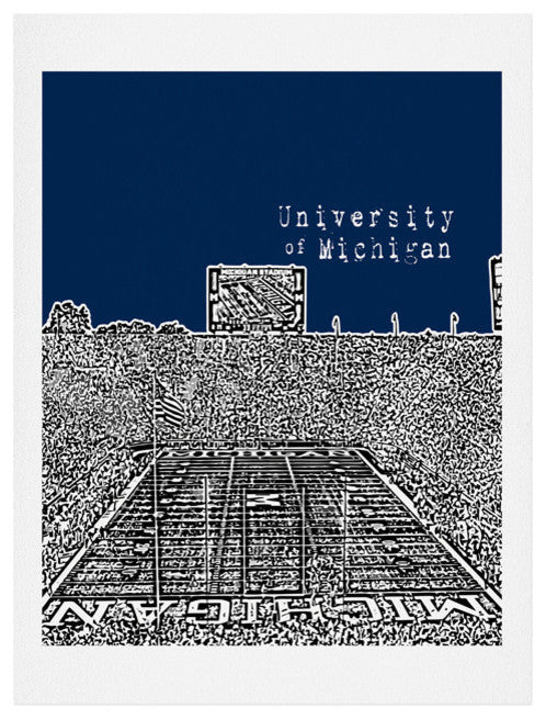 Deny Designs Bird Ave University of Michigan Navy Art Print