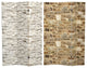 6' Tall Double Sided Stone Wall Canvas Room Divider