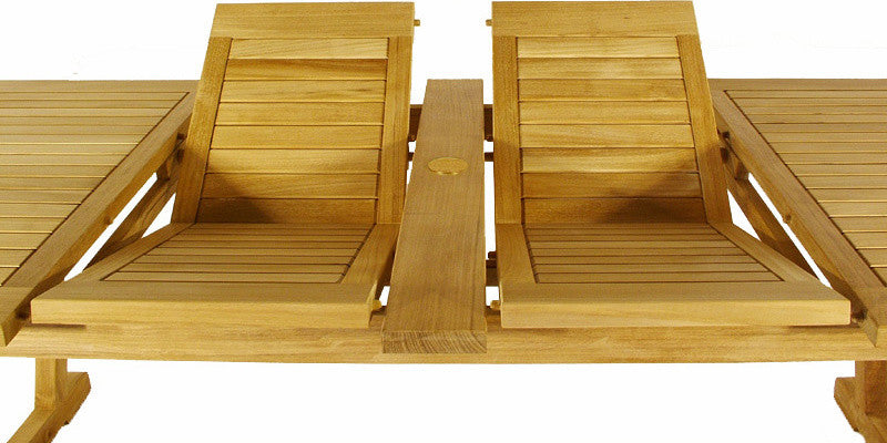 11-Piece Outdoor Teak Dining Set: 117" Oval Extension Table, 10 Lagos Arm Chairs