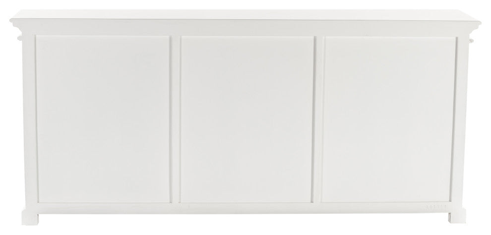Classic White Halifax Buffet with 6 Glass Doors