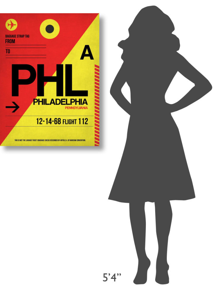 "PHL Philadelphia Luggage Tag 2" Fine Art Print