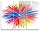 "Color Explosion" Glossy Metal Wall Art, 3 Panels, 36"x28"