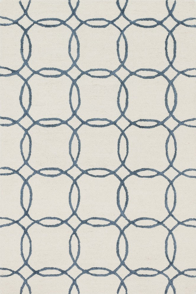 Panache PC-08 Ivory-Blue Area Rug, 9'3"x13'