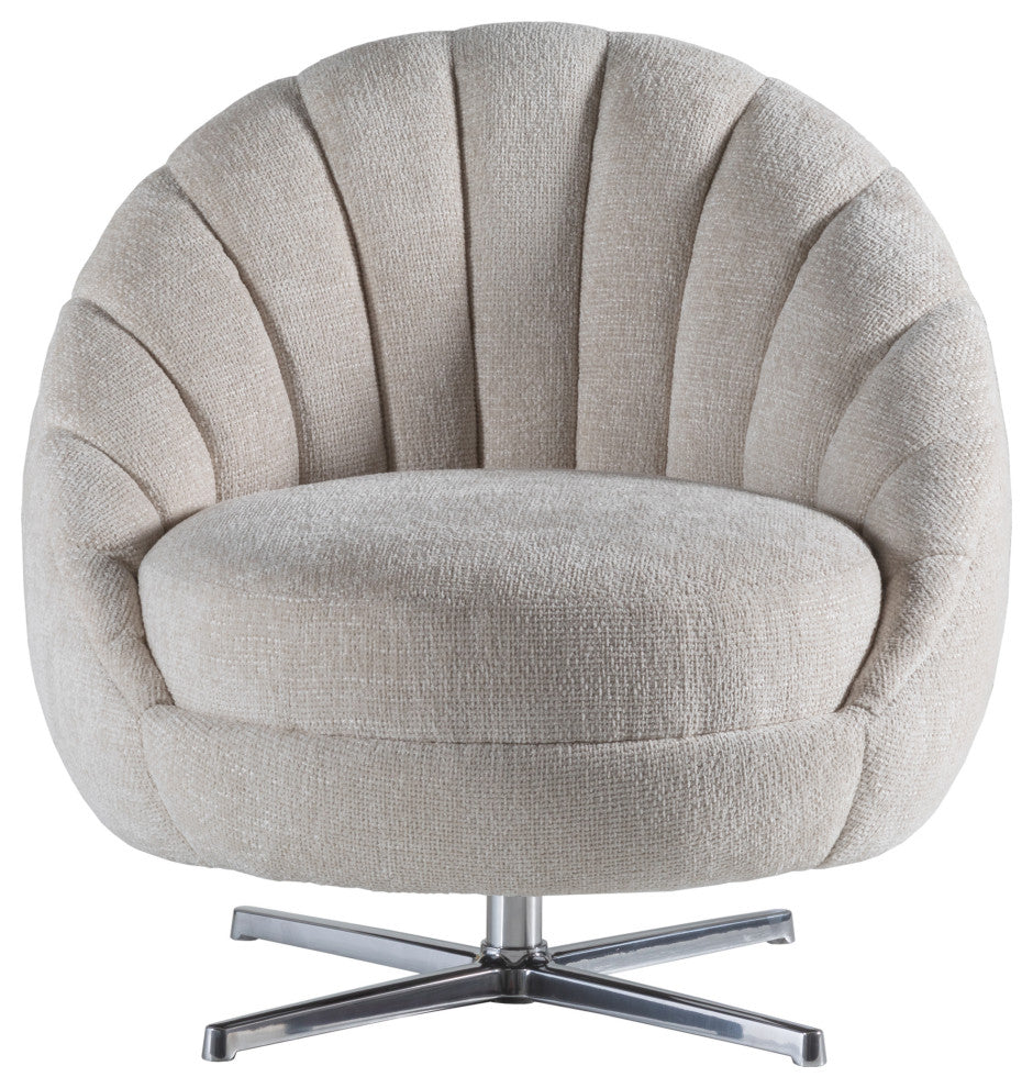 Lucille Swivel Chair Polished Chrome Base