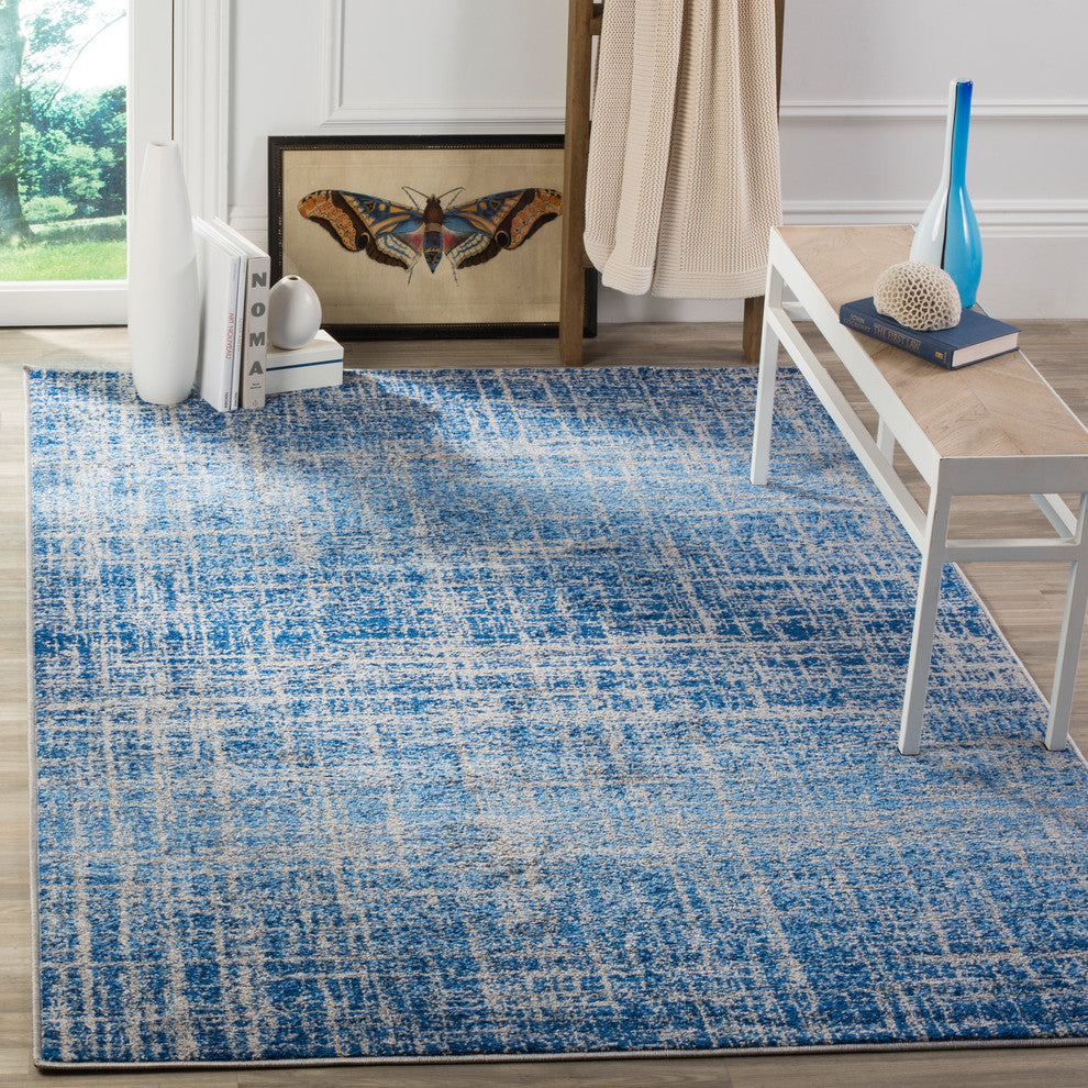 Safavieh Adirondack Collection, ADR116 Rug, Blue/Silver, 4'x6'