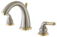Kingston Widespread Bathroom Faucet With Pop-Up , Brushed Nickel/Polished Brass
