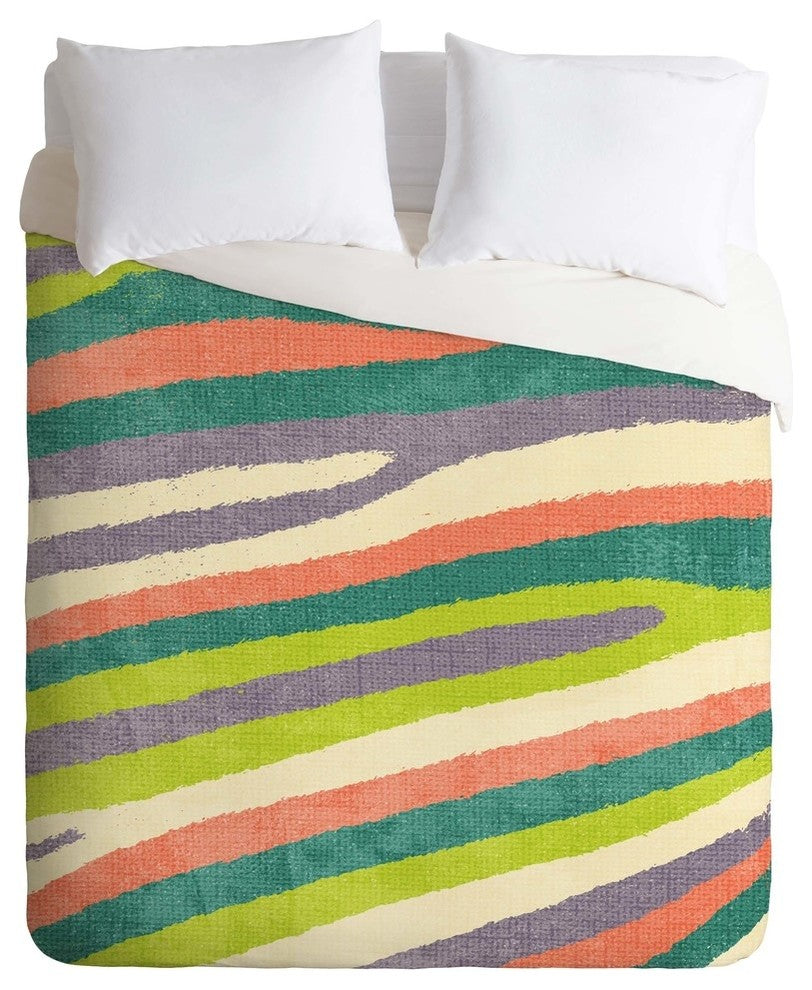Deny Designs Nick Nelson Fruit Stripes Duvet Cover - Lightweight