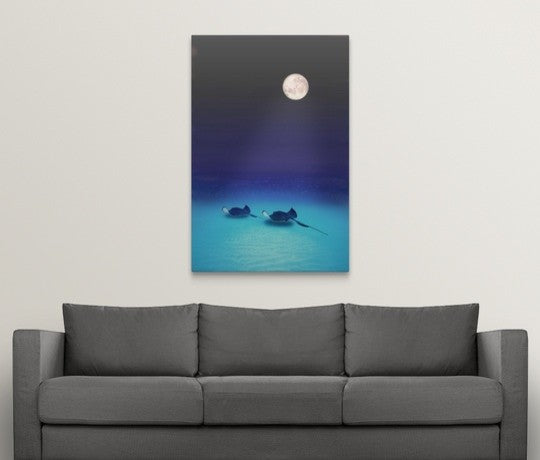 "Southern Stingrays Grand Caymans" Canvas Art, 32"x48"x1.25"
