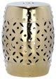 Safavieh Lattice Coin Garden Stool, Gold
