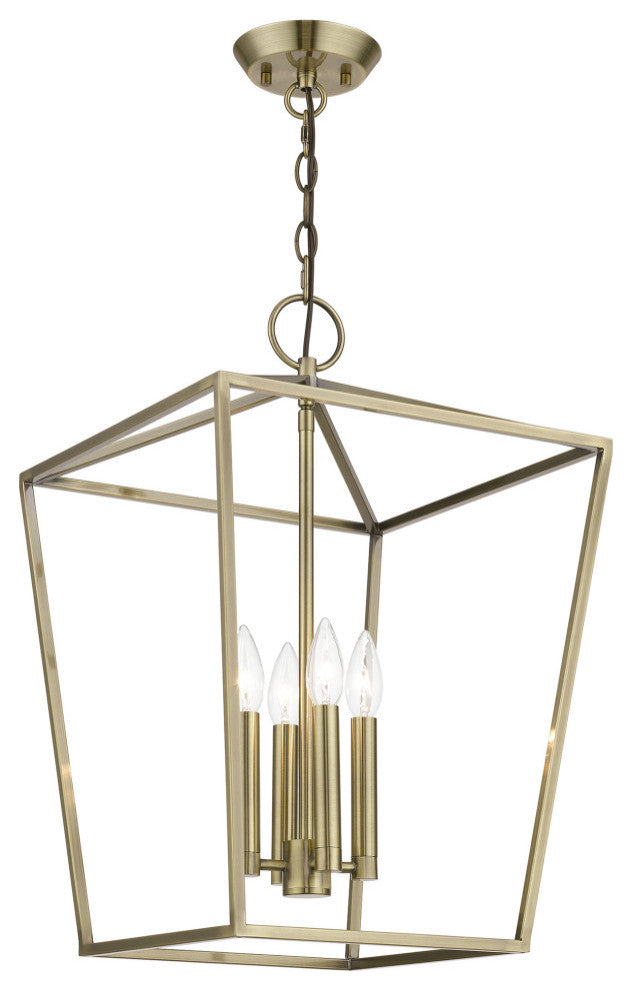 Devone 4 Light Antique Brass Chandelier