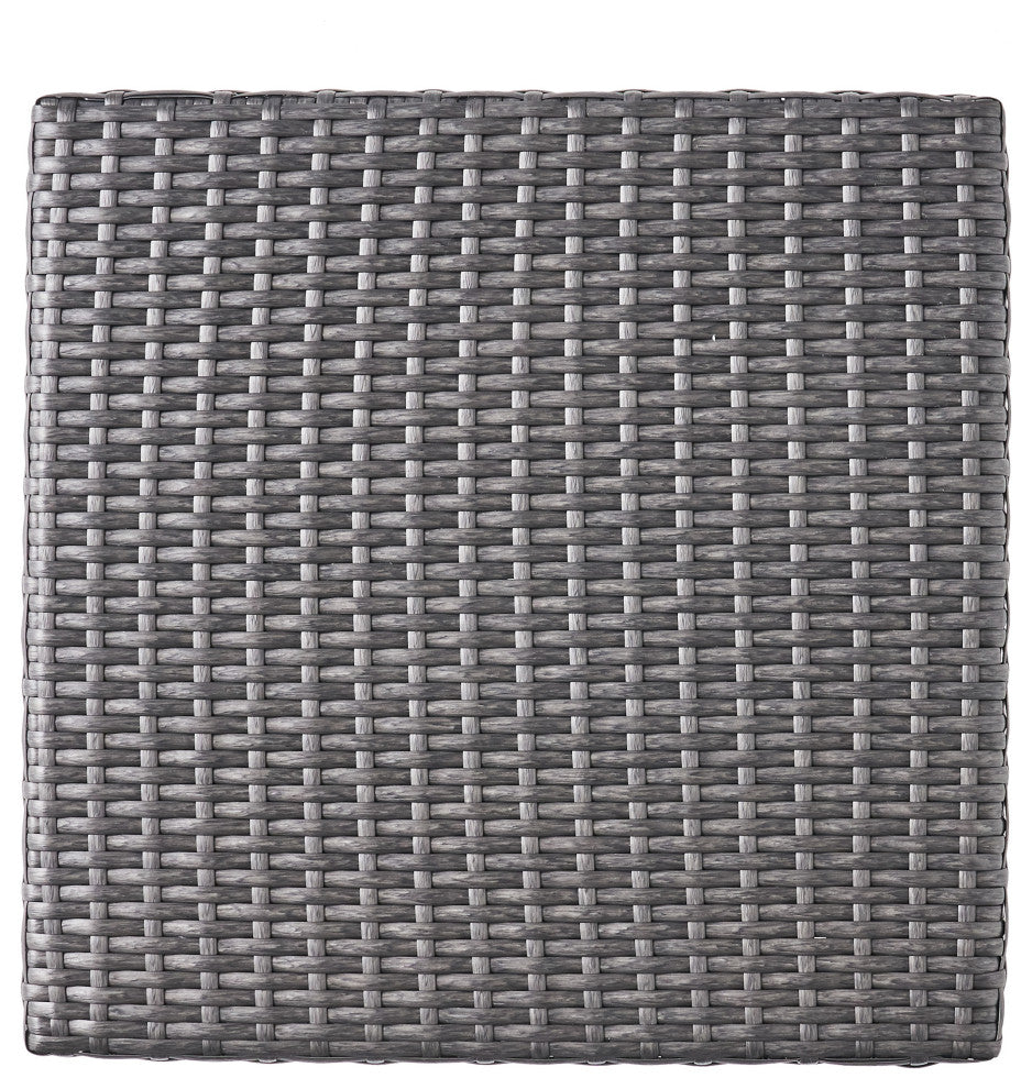 GDF Studio 3-Piece Maui Outdoor Gray Wicker Chat With Cushions Set