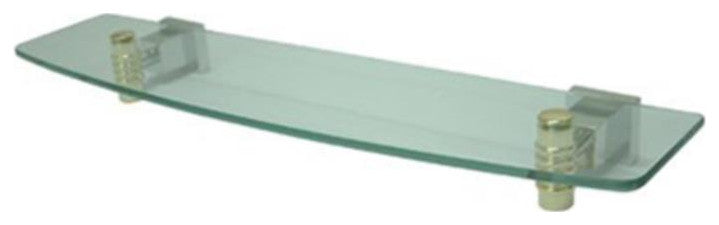 Glass Shelf, Satin Nickel/Polished Brass