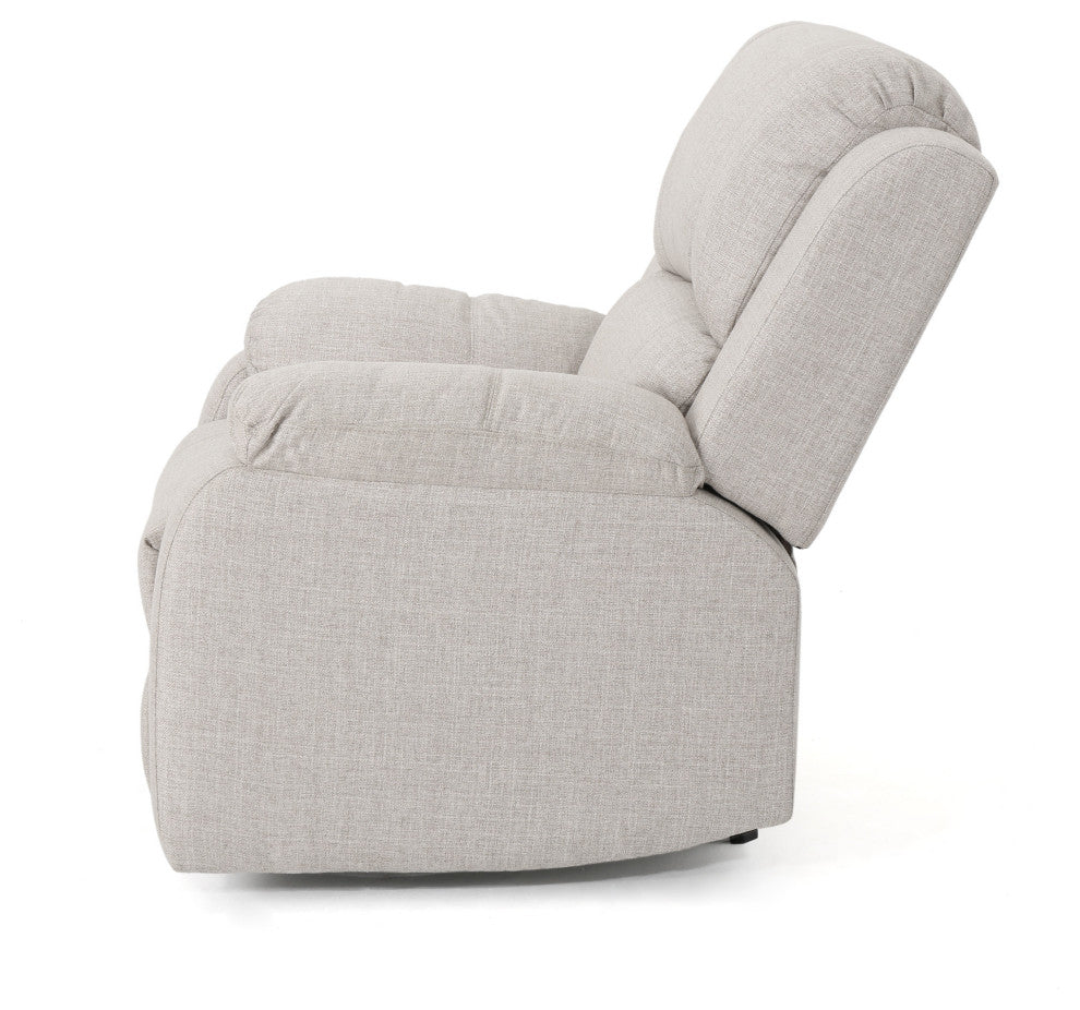 GDF Studio Scarlett Classic Fabric Gliding Recliner Chair, Beige