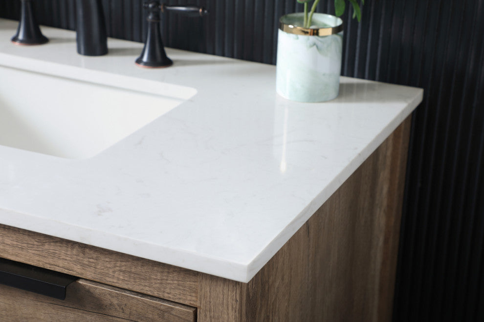 Louie 36" SIngle Bathroom Vanity, Natural Oak