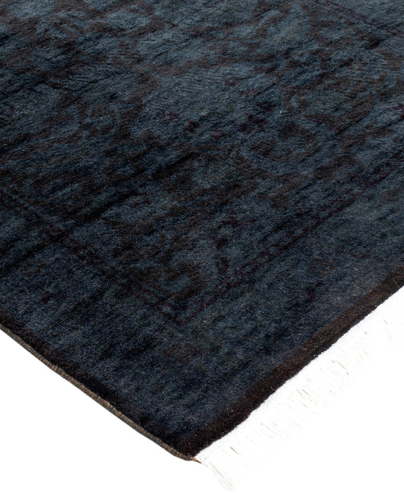 Overdyed One-of-a-Kind Hand-Knotted Area Rug Gray, 2' 7" x 8' 4"