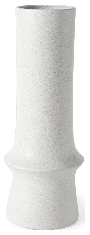 Laforge White Ceramic Vase, 17"