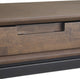 Banting Solid Hardwood Industrial 72 Inch Wide Wide Desk In Walnut Brown