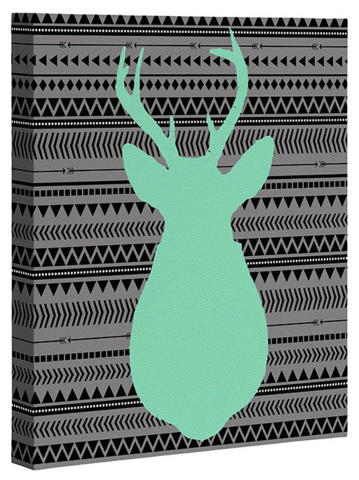 Deny Designs Allyson Johnson Deer And Aztec Art Canvas