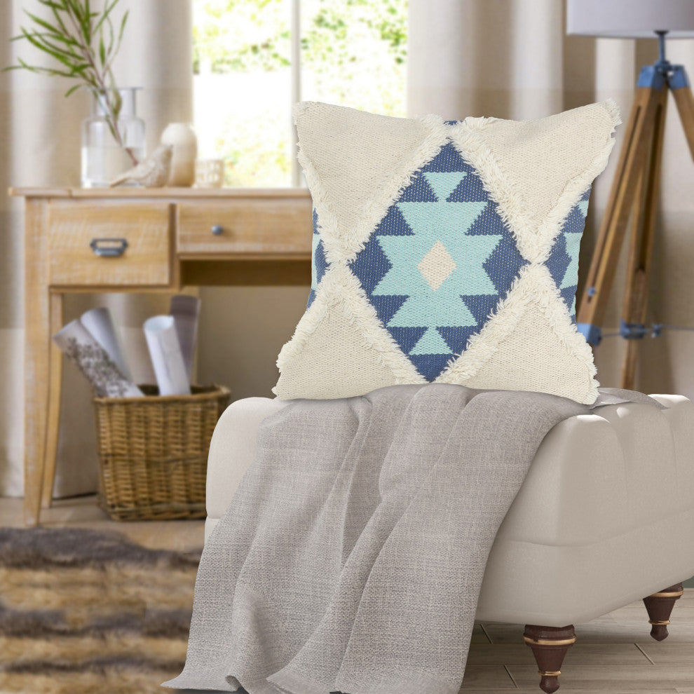 Tufted WInter Paradise Throw Pillow