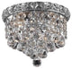 Elegant Tranquil Flush Mount, Chrome Finish With Royal Cut Crystal