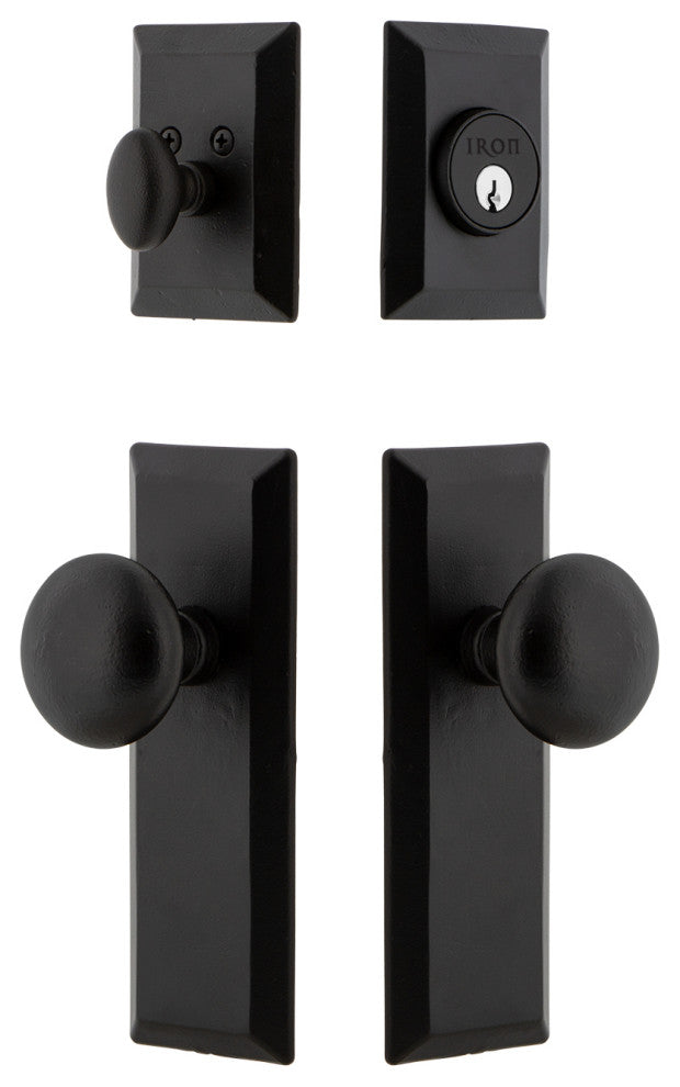 Ageless Iron Keep Plate Combo Pack Keep Knob, Black Iron