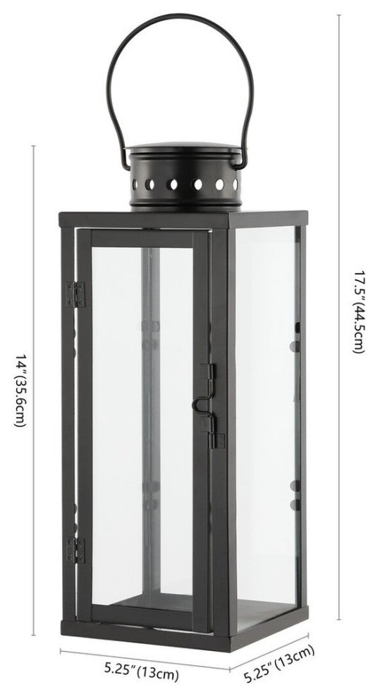 Safavieh Lorient Outdoor Lantern Set of 2 Black