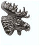 Moose Head Right Facing Cabinet Knob, Nickel