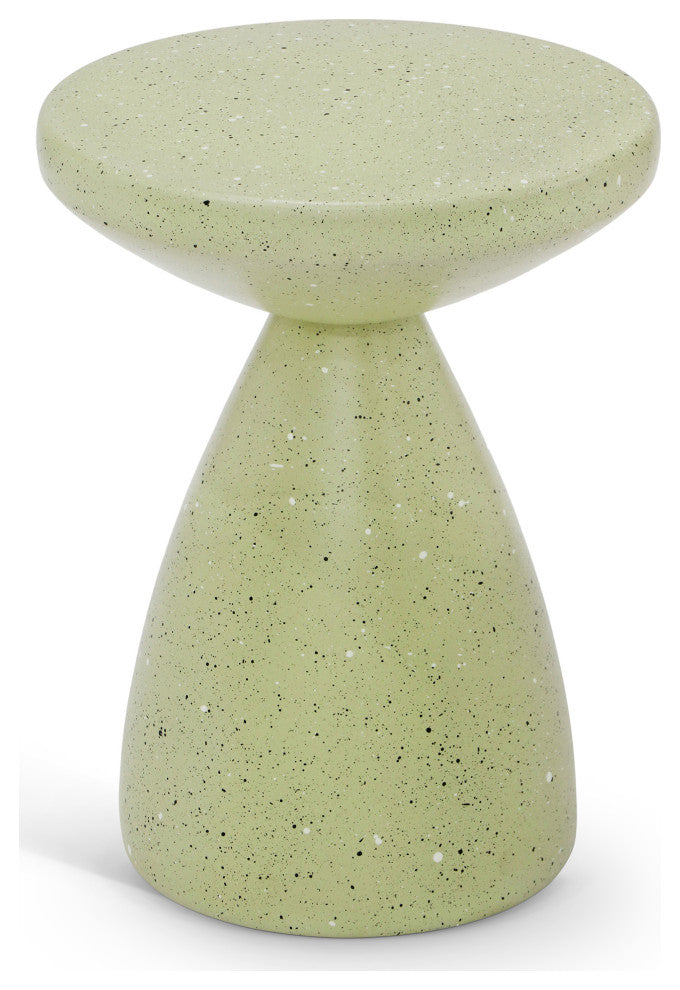 Anika Iron Terrazzo End / Side Table, Green