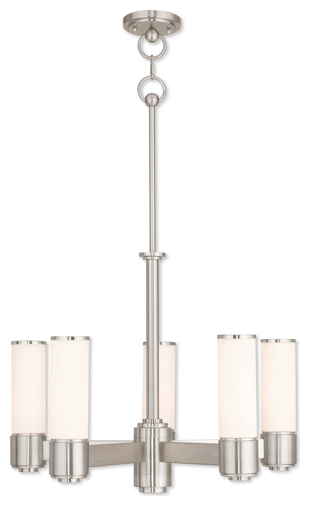 Weston 5-Light Dinette Chandelier, Brushed Nickel