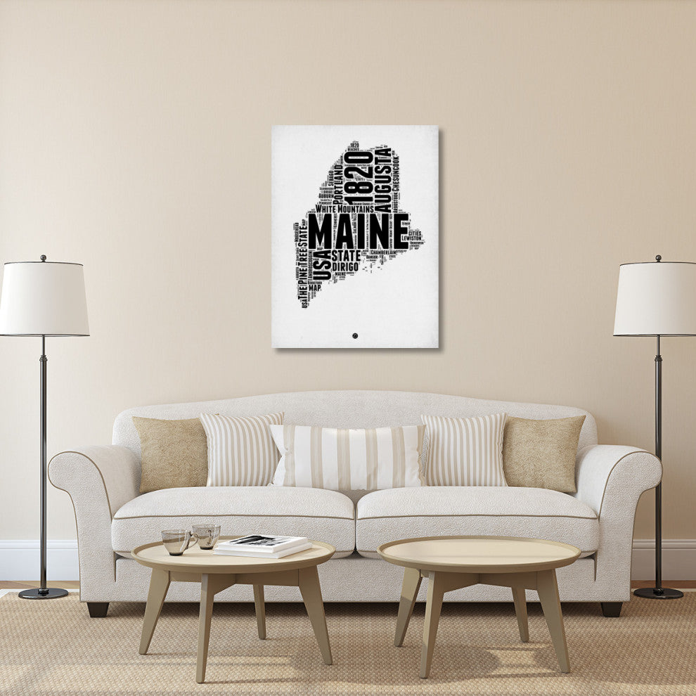 "Maine Word Cloud 2" Fine Art Print
