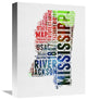 "Mississippi Watercolor Word Cloud" Fine Art Print